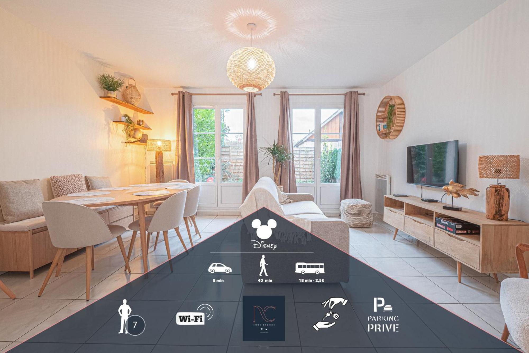 *Disneyland-Paris* 7Pers, Wifi, Parking Bailly-Romainvilliers Eksteriør billede